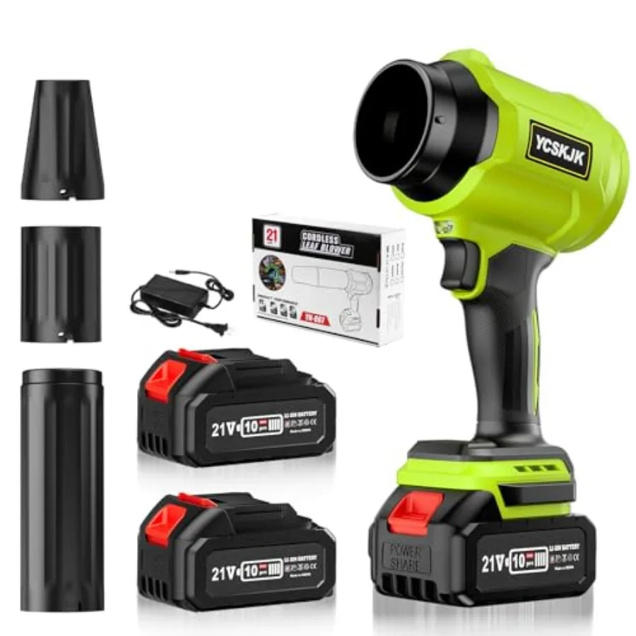 

Беспроводная воздуходувка для листьев с аккумулятором и зарядным устройством, портативная, легкая, ручная, с удлиненным соплом Turbo J