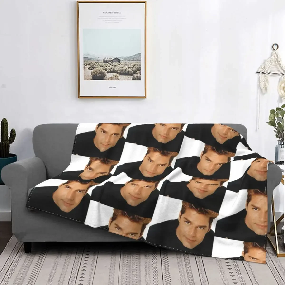 Ricky Martin Throw Blanket Blankets for Beds  Size Soft Bed Sheet Rome Decor Bedding Cover Gift Travle Baby Furry Blankets