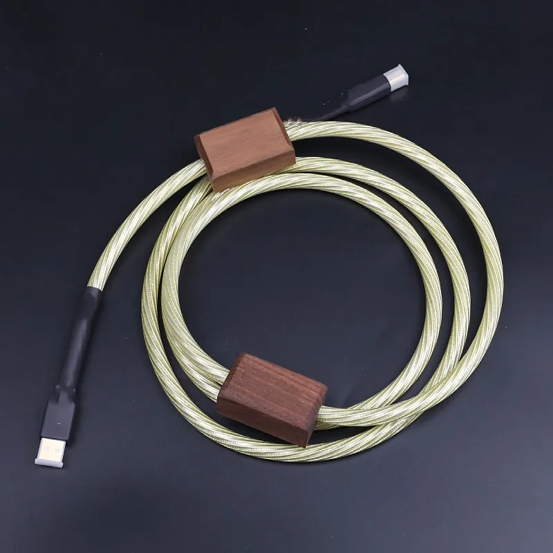 High-quality 7N silver-plated 2.0 USB cable with DAC audio decoding, pure copper, gold-plated, shielded