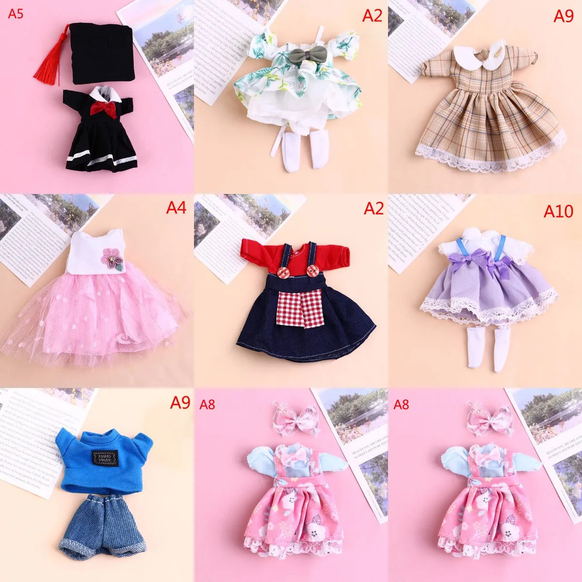 1pcs Doll Clothes Handmade Dress For  Doll Accessory Girl Toy Baby Born Clothes Doll Accessories Our Generation