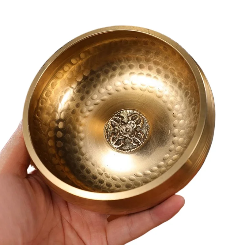 Nepal Handmade Sound Bowl Buddha Sound Bowl Yoga Buddhist Sound Bowl Meditation Percussion Instrument Musical Sculpture