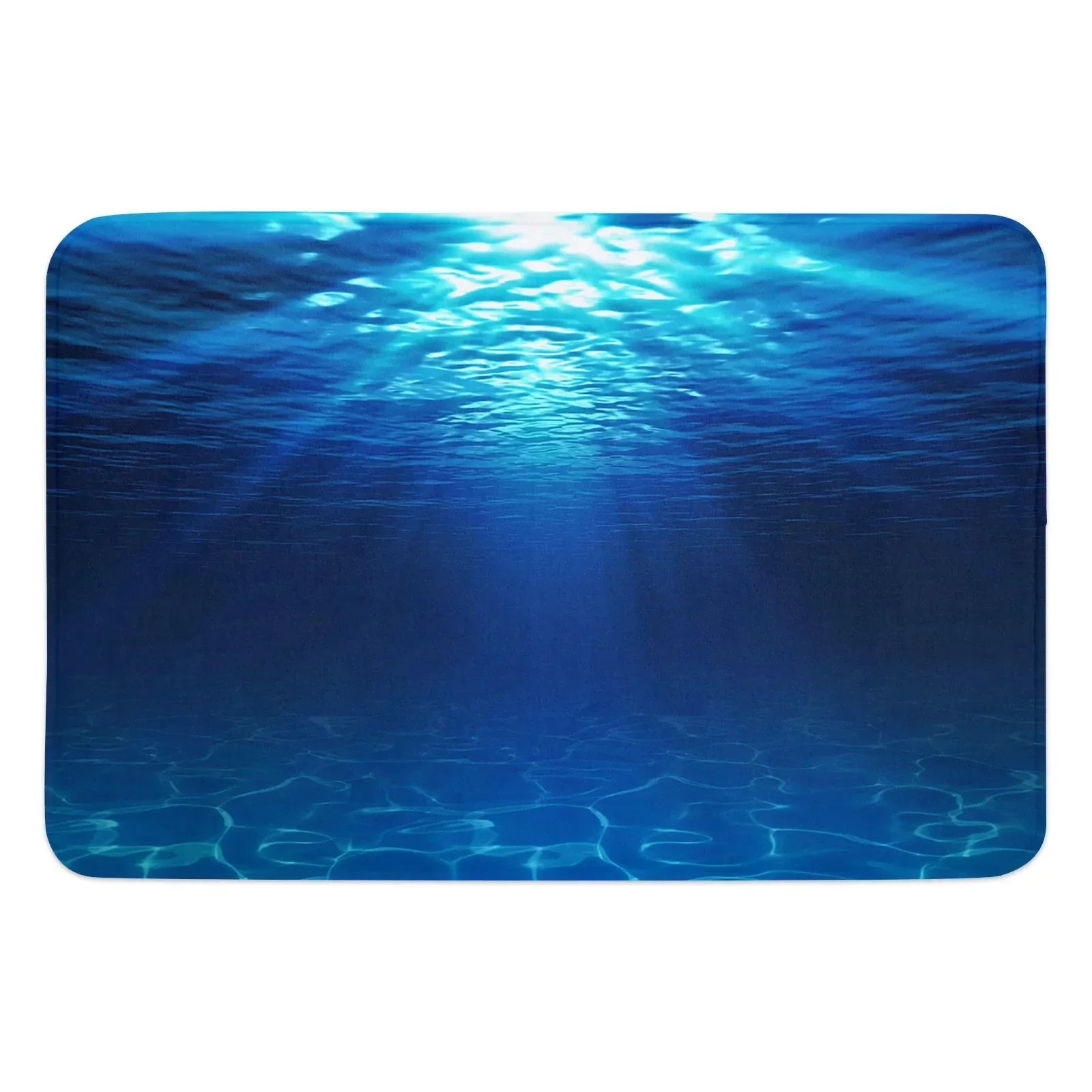 Clear Deep Blue Sea Kitchen Floor Mat Living Room Decor Carpet Home Hallway Entrance Doormat Balcony Door Anti Slip Rug