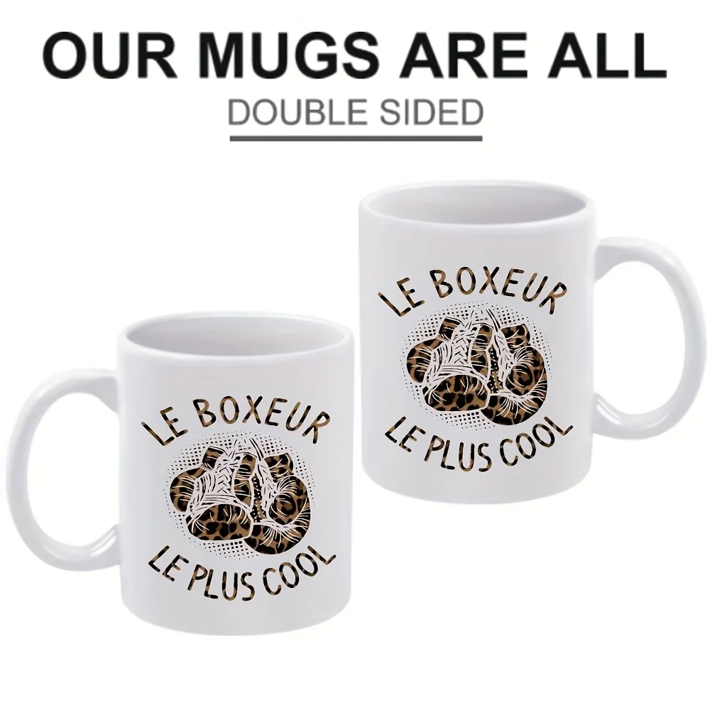 1pc,Boxing, Gloves Coffee Mug, 11oz Ceramic Coffee Cups, Water Cups, Summer Winter Drinkware, Birthday Gifts
