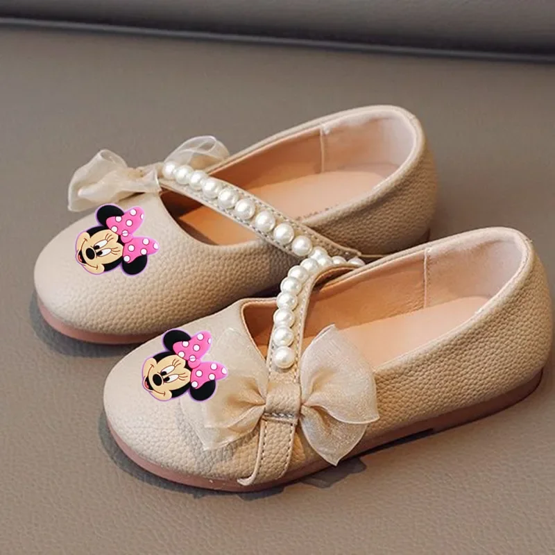 

Весенне-осенние сандалии, модная детская обувь для малышей, кожаная обувь для девочек с Микки Маусом Диснея, обувь принцессы для выступлений