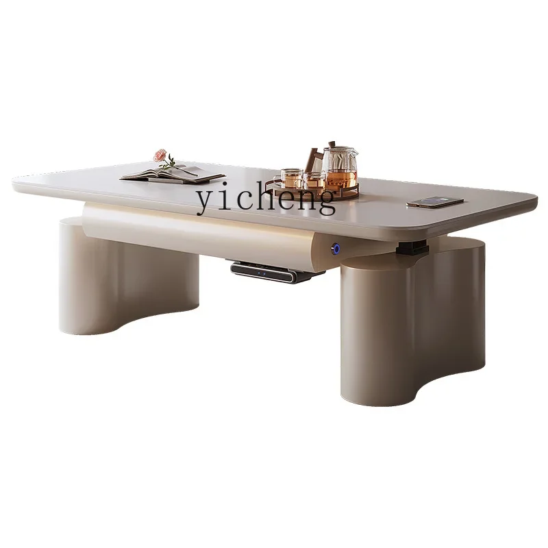 TQH lift coffee table dining table dual-purpose electric fire heating two-in-one intelligent multi-functional integrated  table