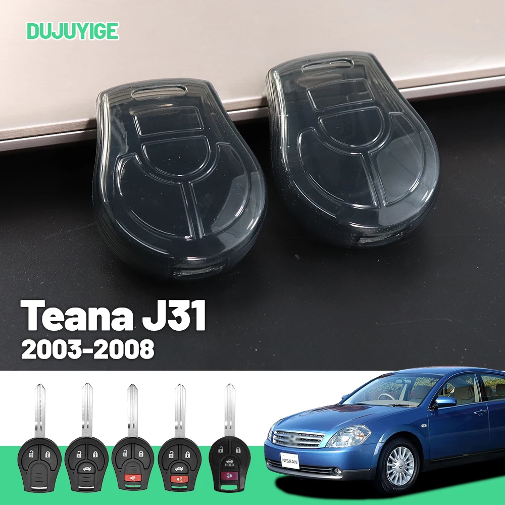 

Прозрачный чехол для ключей из ТПУ для Nissan Teana J31 2003-2008, защитный чехол для брелока, автомобильные аксессуары 2004 2005 2006 2007