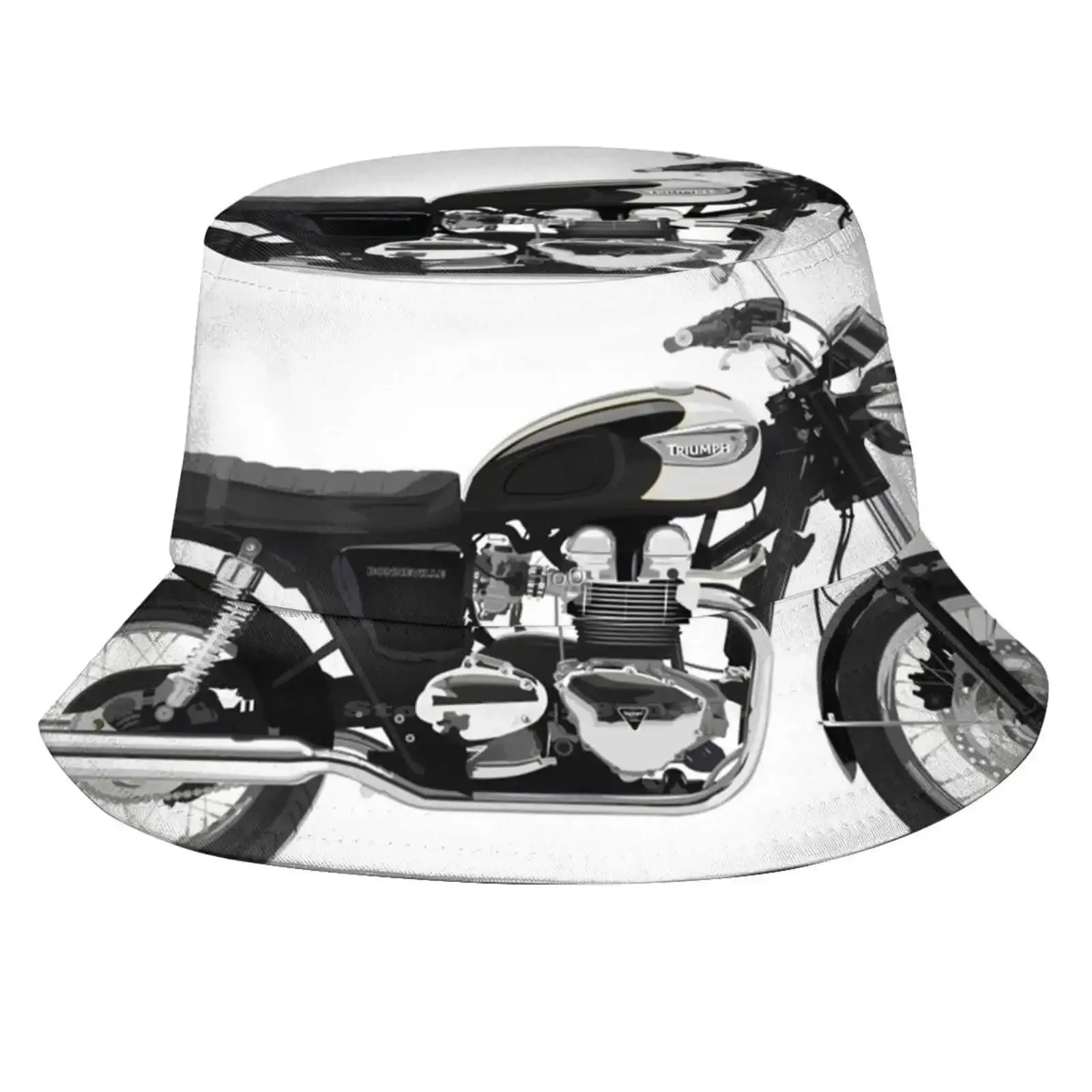 Bonneville T100 Korean Ladies Outdoor Sun Hat Bucket Cap Motorbike Caferacer Good City Road Historic T100