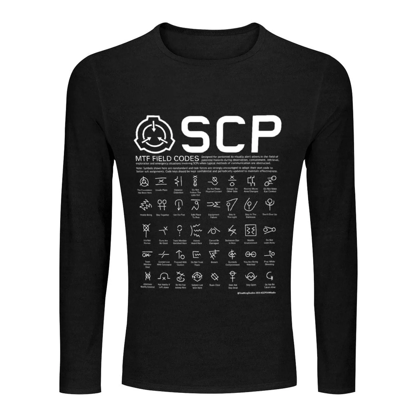 SCP MTF Field Long T-Shirt funny t shirts oversized t shirt men