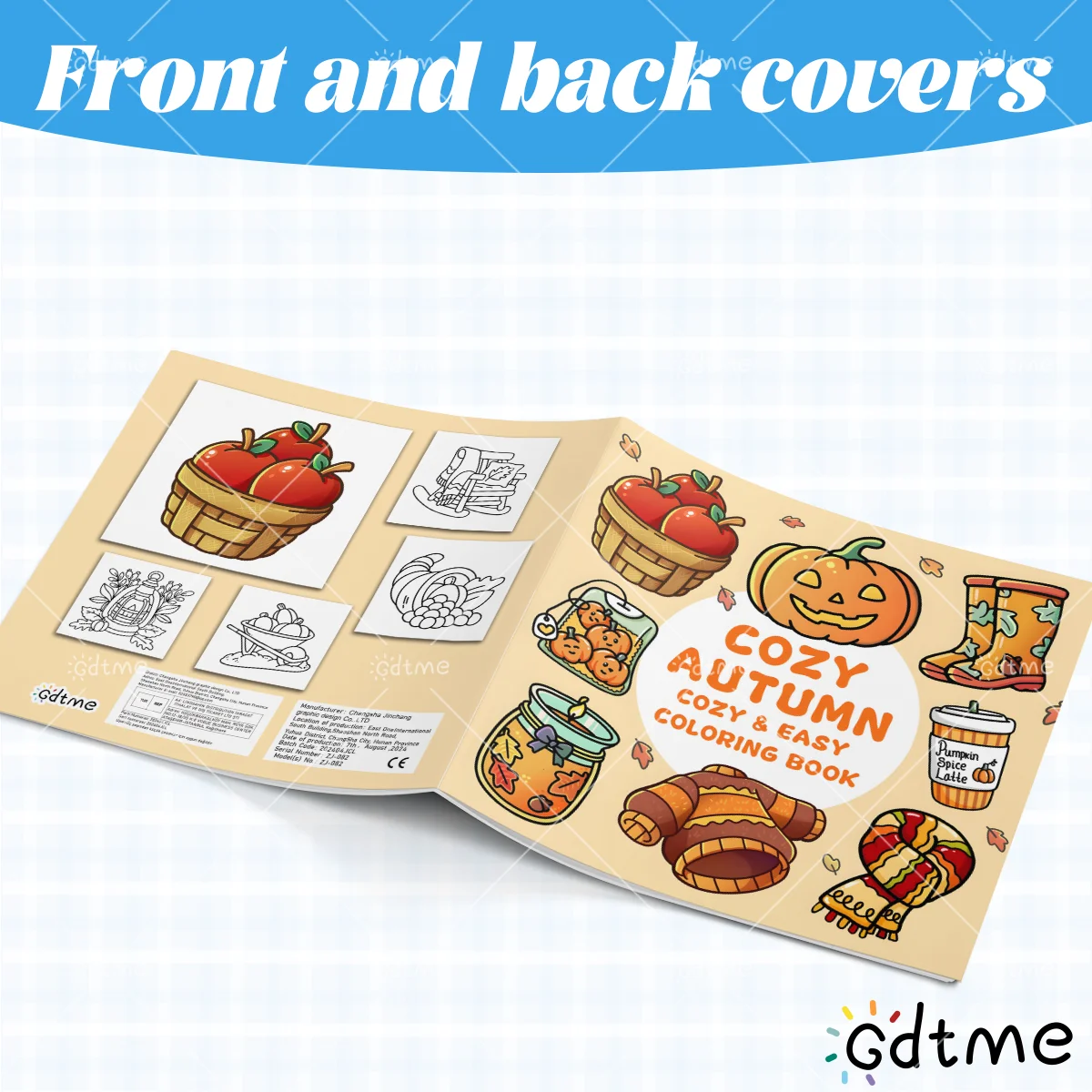 كتاب تلوين مريح للخريف للبالغين يتميز بـ 24 صفحة أنشطة يومية مريحة لطيفة للاسترخاء للأطفال كتب رسم ذاتية الصنع