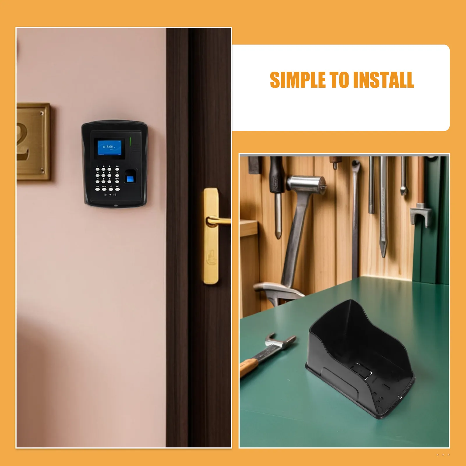 3Pcs Doorbell Cover Rainproof Plastic Access Control Machine Protector Outdoor Weather Resistant Fingerprint Device Keypad Shell