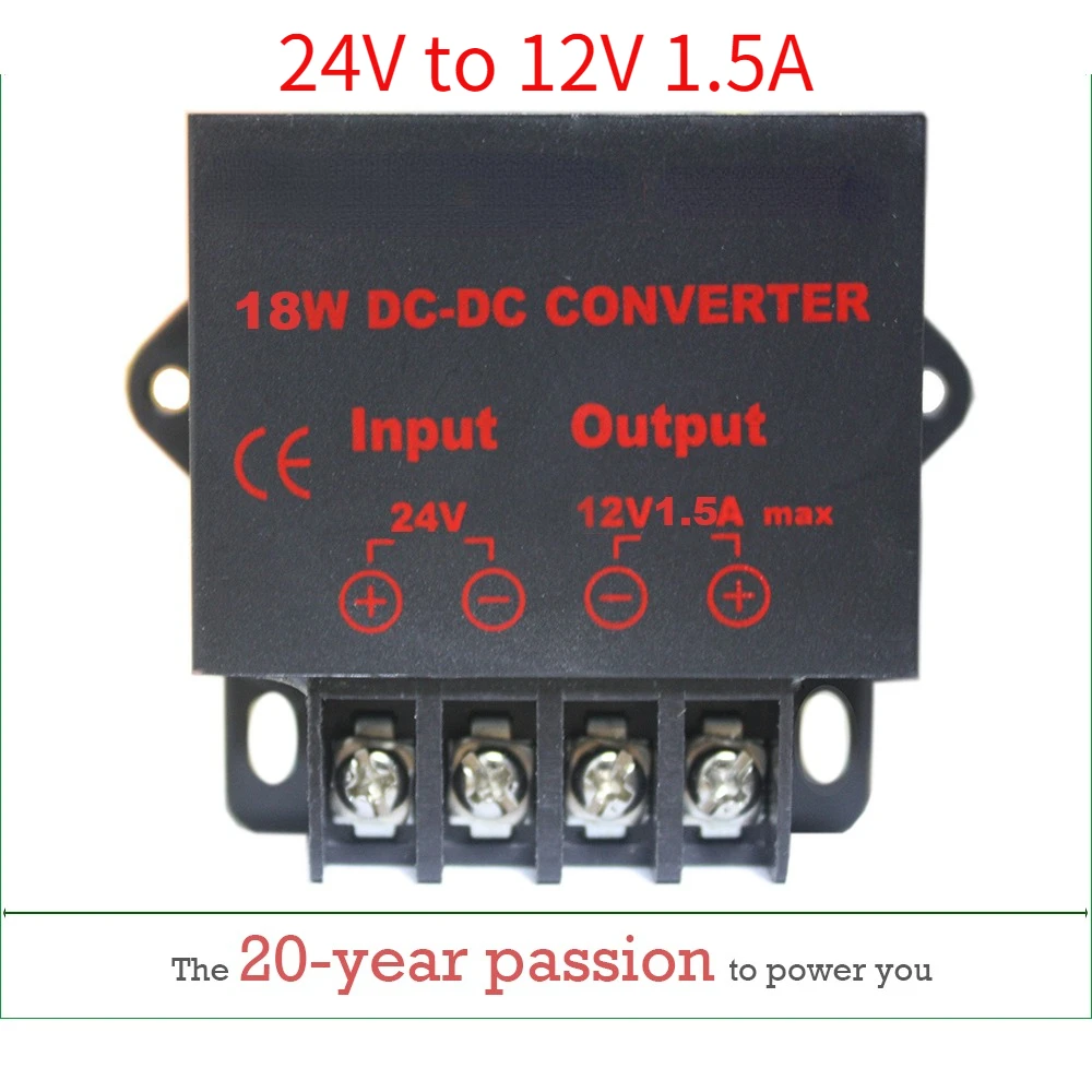 

24V to12V1.5A 18WVoltage Step Down DC DC Power Converter Transformer Regulator Car Step Down Reducer 1.5AMP CE RoHS Certificated