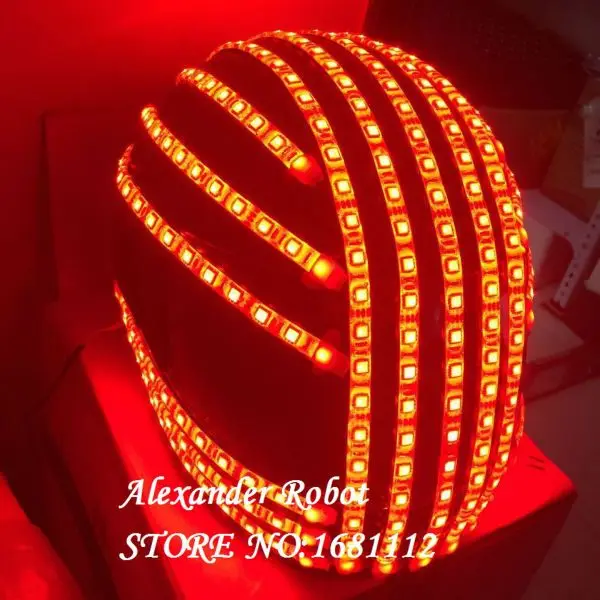 Casco de ROBOT LED luminoso L E R O D B O T Sharp-flash, artículos de fiesta de cumpleaños