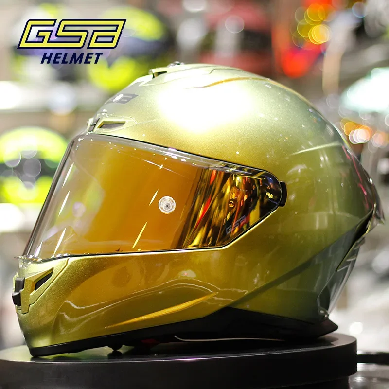 GSB Rally Helmet Autumn/Winter Motorcycle Men's Sunscreen Full Helmet Off Road Electric Car Front Grey Helmet Casco Moto G361