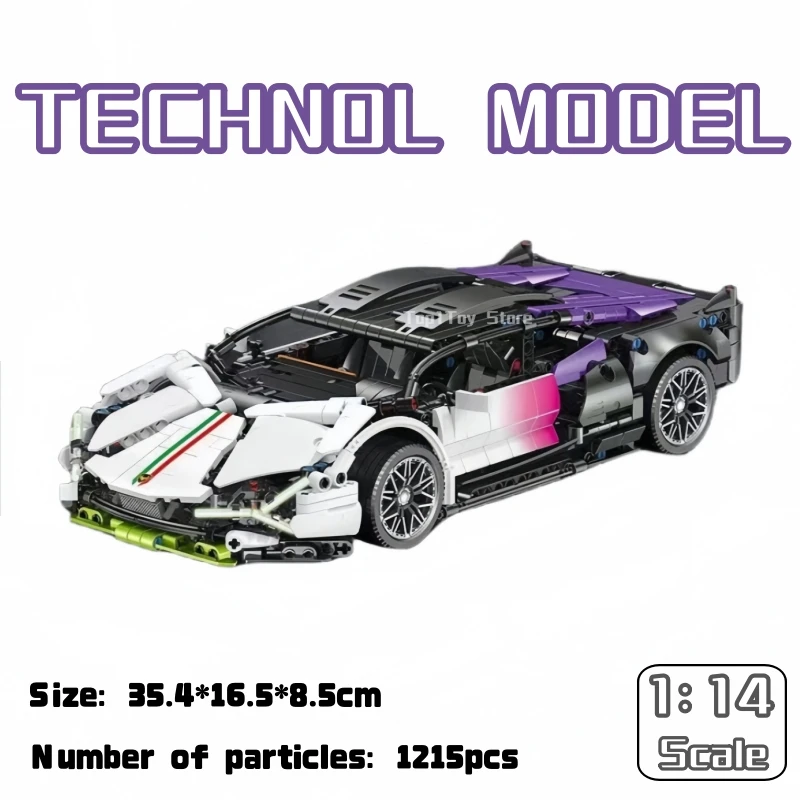 Technical Racing Sport Car 1280PCS Model Building Blocks City Mechanical Speed Vehicle Supercar Brick Puzzle Toys Kid Adult Gift