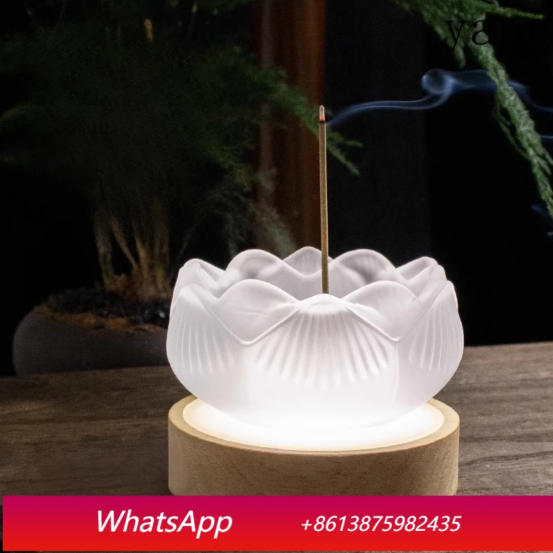 

LTT Creative Crystal Glazed Lotus Fragrance Insert Household Indoor Line Fragrance Holder Ornament