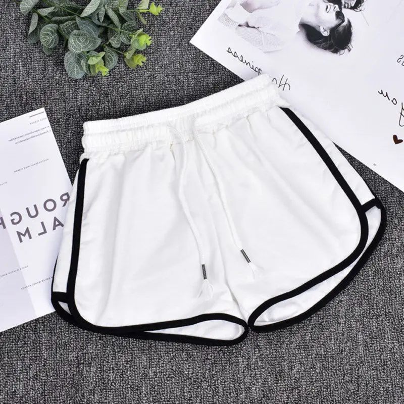 

Women yoga Shorts Summer outer wear mid-waist casual loose straight pants lady stylish thin breathable wide leg gym short pants