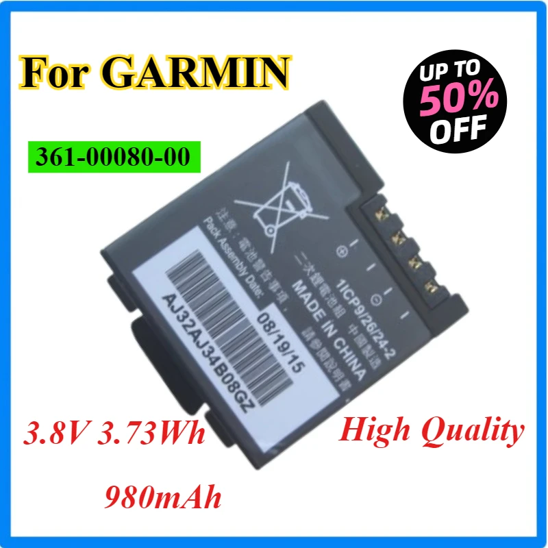 New 3.8V 980mAh 361-00080-00 Battery for GARMIN VIRB XE VIRB X Compact Camera Battery