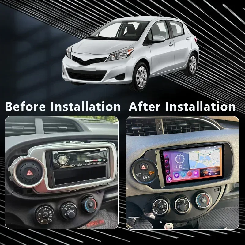 QSZN For Toyota Yaris 2012 - 2017 2K QLED Android 13 Car Radio Multimedia Video Player GPS AI Voice CarPlay 4G Stereo Head Unit