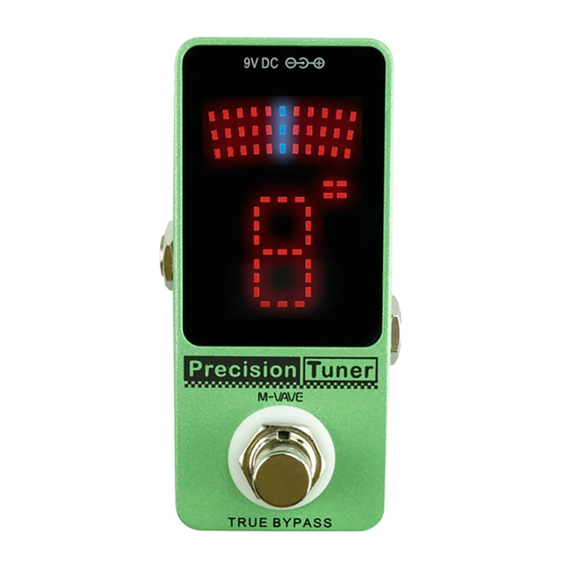 M-VAVE Precision Tuner Pedal LED Display With True Bypass For Chromatic Guitar Bass Effects