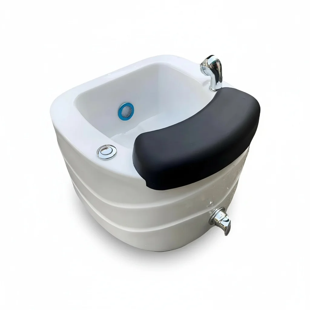 

Pedicure Chair with Deep Acrylic Bowl, Whirlpool Foot Spa Tub, Manicure Massage Chair, Premium Nail Salon Equipment