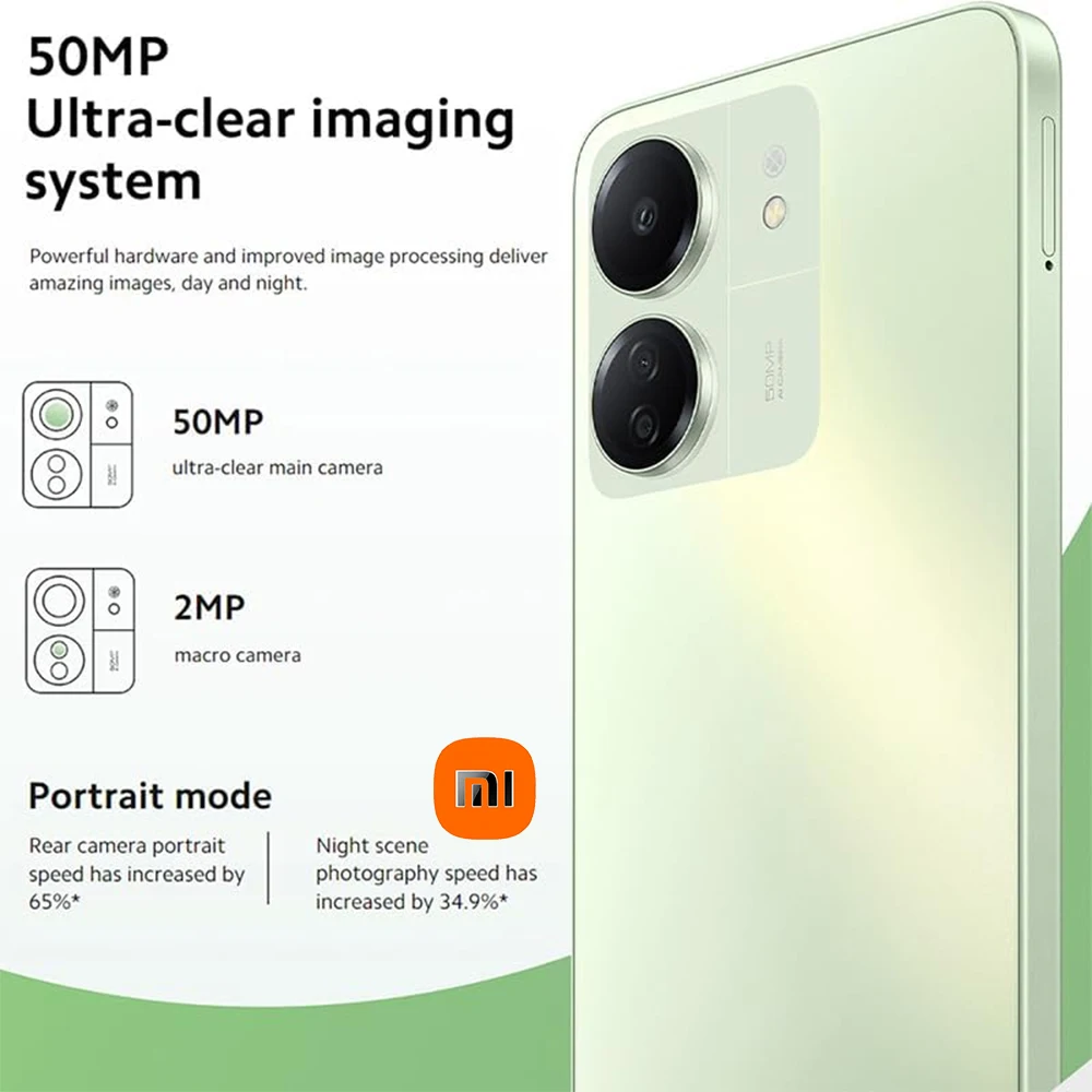 Redmi 13C fashion smart unlock mobile phone 8GB+256GB RAM/5000mah battery long battery life music thin and thin mobile phone