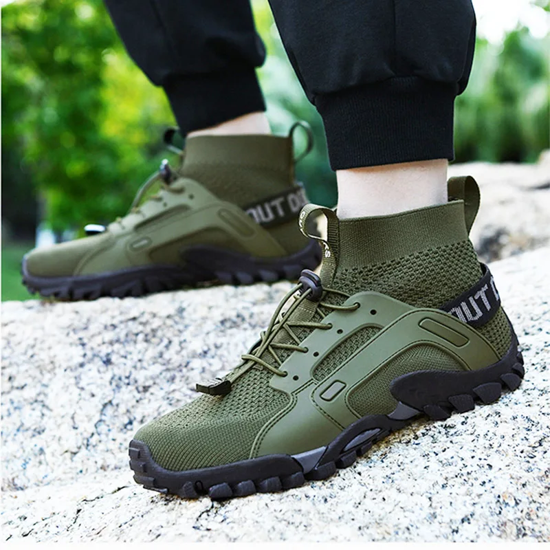 

Fishing Wading Shoe Anti-slip Rubber Sole Breathable Mesh Surface Summer Hunting Travel Hiking Rock Reef Fishing Shoes