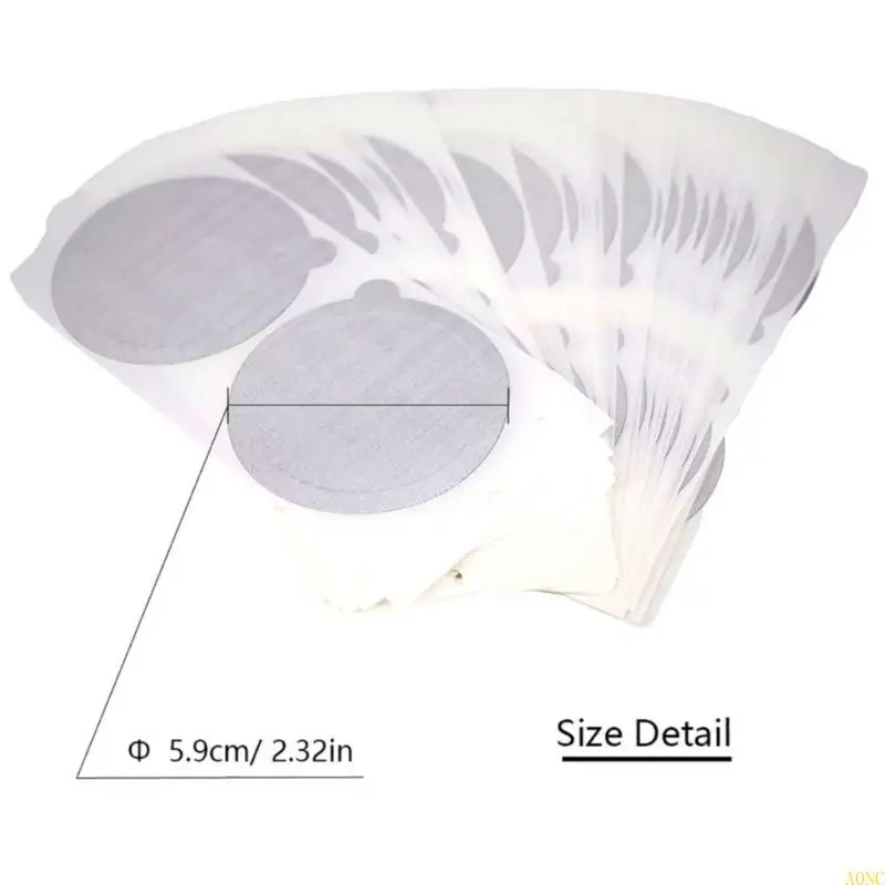 A0NC 100 Pack 59 mm Aluminiumschafeln Deckt Cover Coffee Pods Foil Deckel Kaffeesiegel