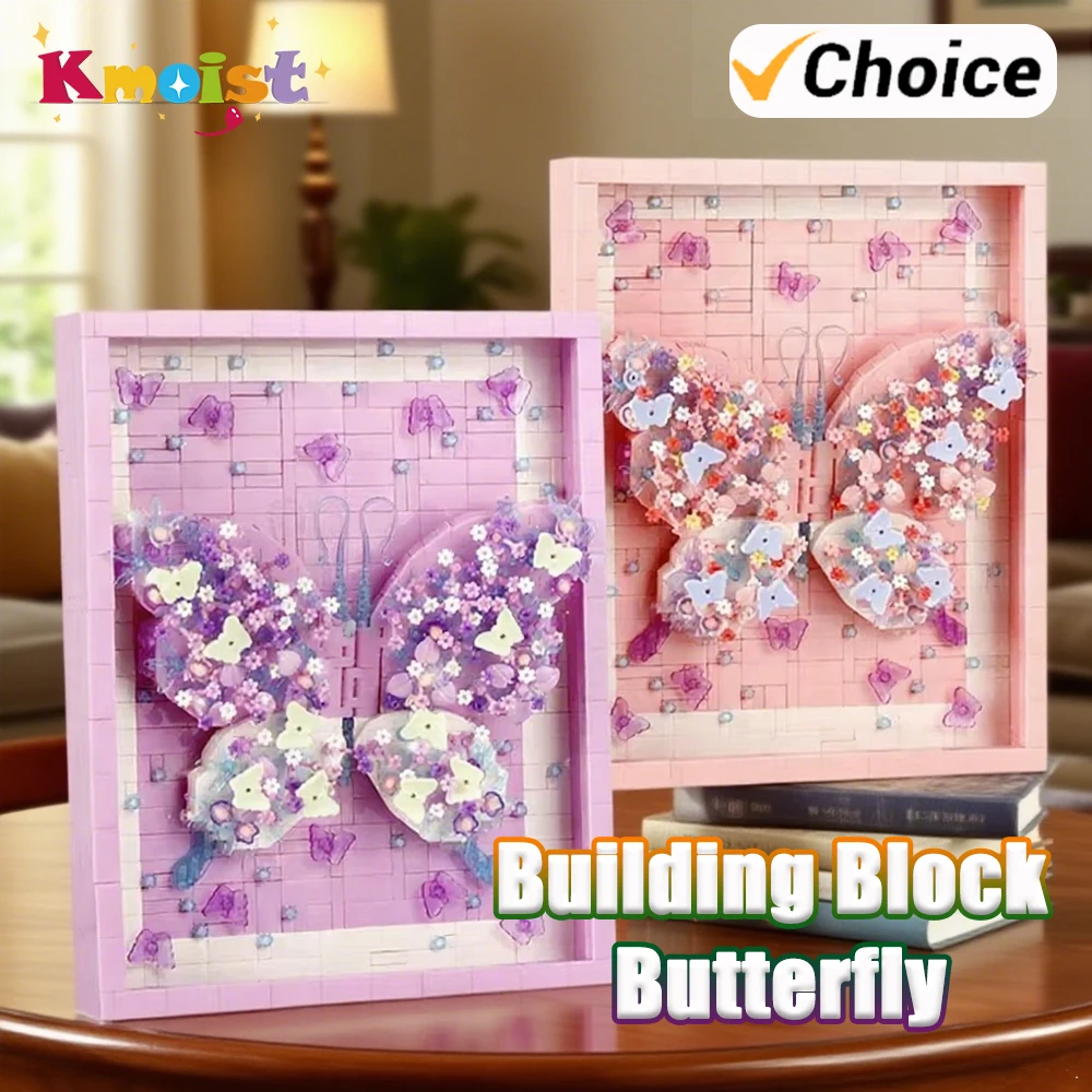 

Building Block DIY Creative Butterfly Frame Model Children Toy Game Small Bricks Blocks Educational Toys for Kids Birthday Gifts