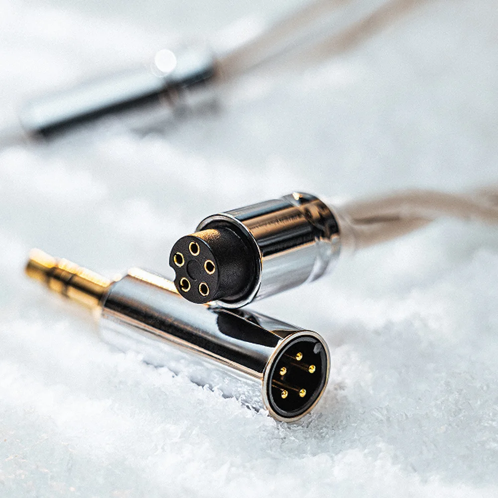 ANGELEARS X CVJ YUKIMI 차세대 10mm 다이나믹 드라이버 IEM Hi-Fi I n-ear 이어폰, 고사양 실버 도금 2-in-1 케이블 포함