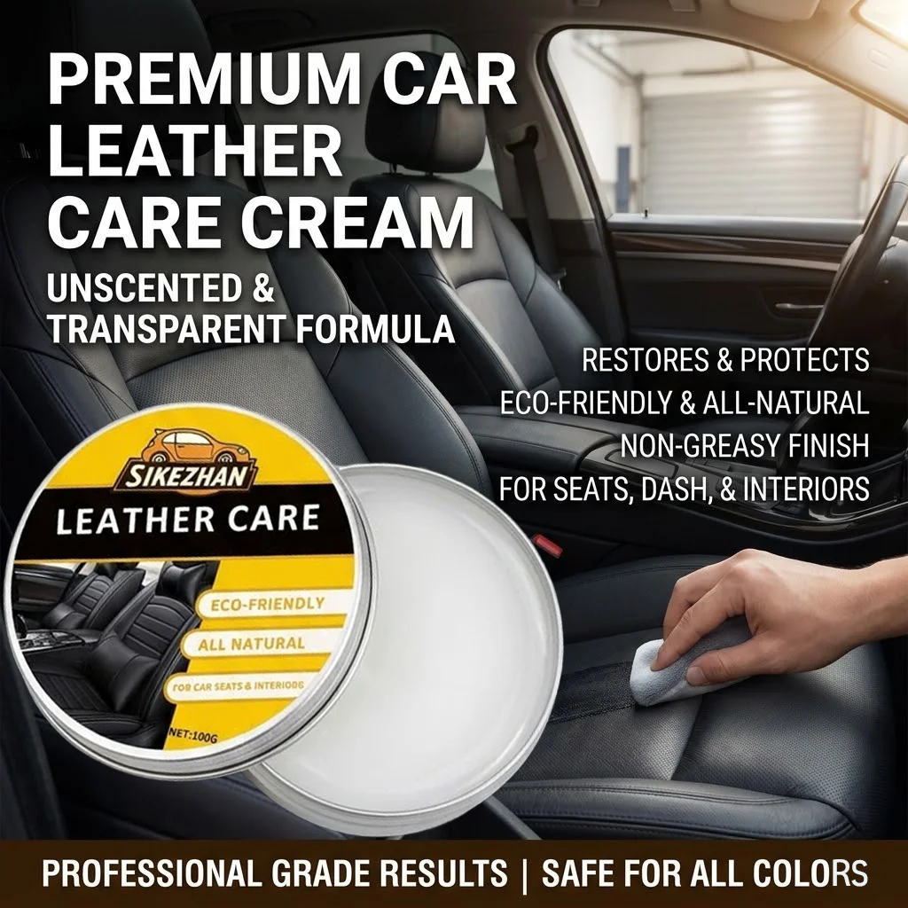 Odorless Transparent Car Leather Care Cream, Universal Conditioner for All Colors, Protect & Nourish Seats, Long-Lasting Care