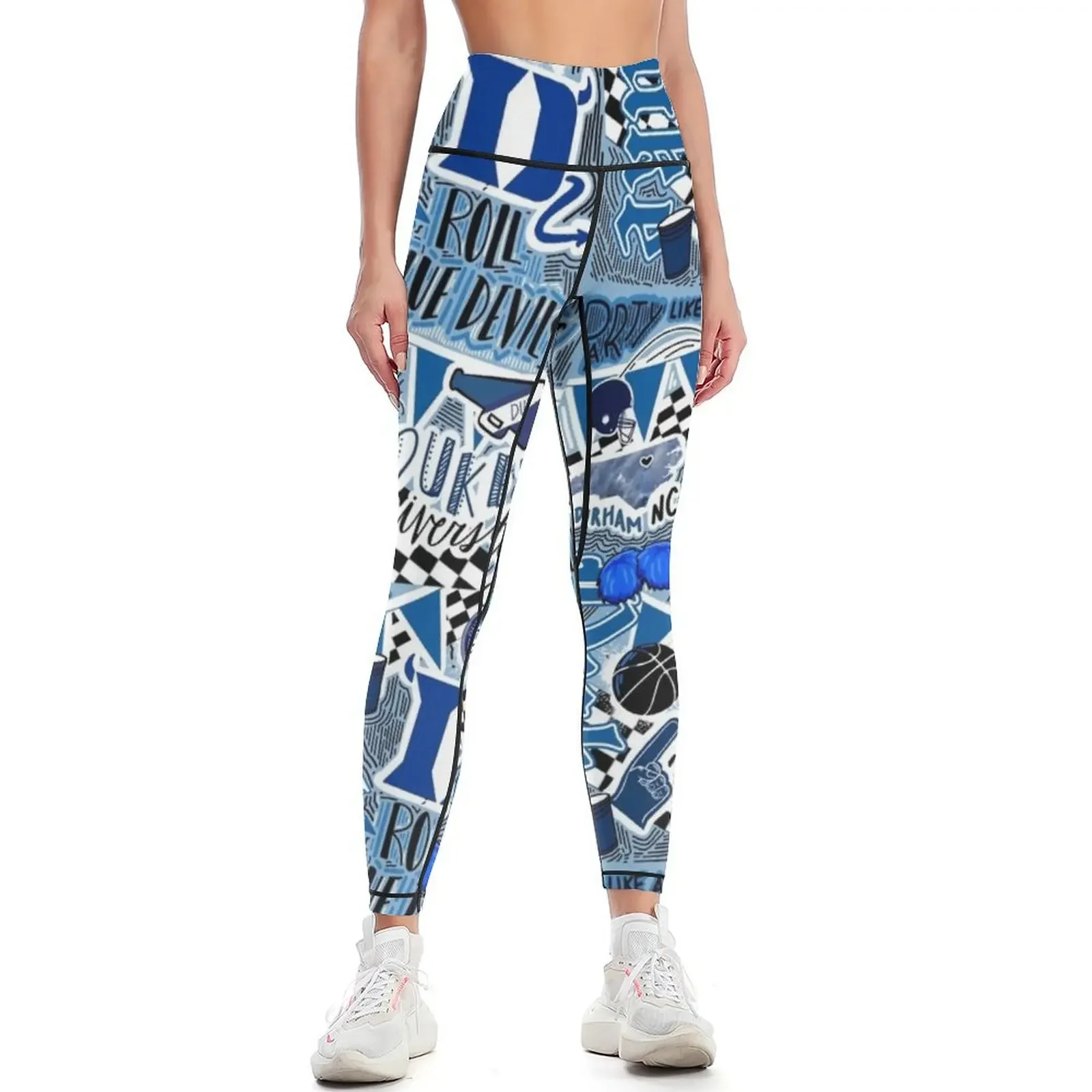 

DU pattern Leggings Pants sport workout shorts flared gym sportswear woman Womens Leggings