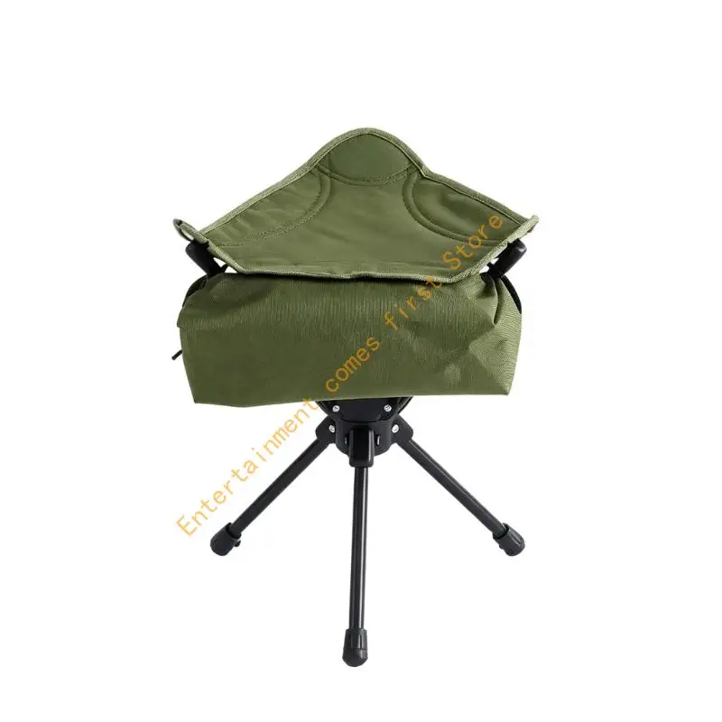 Asiento descanso aire para pescadores y campistas, asiento campamento plegable con asiento giratorio, soporte