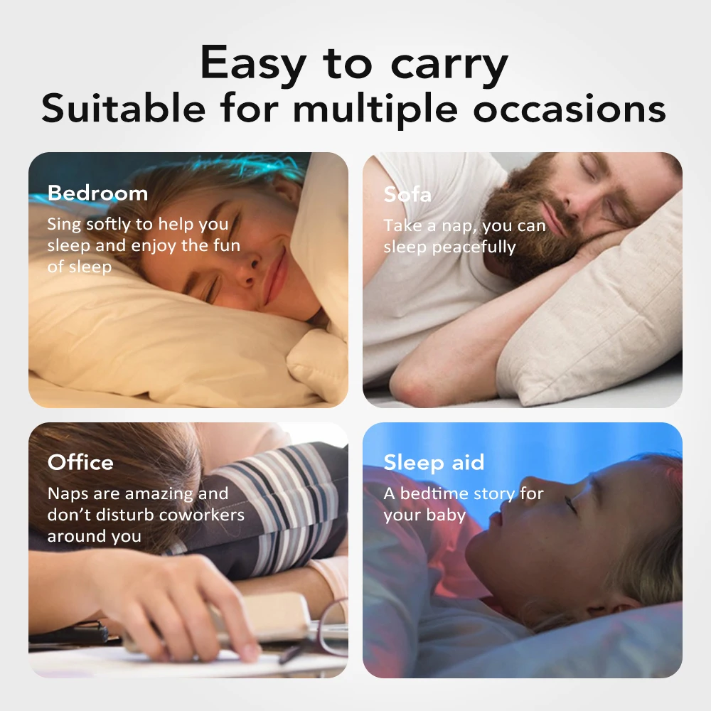 

Портативное устройство для улучшения сна: мини-колонка с костной проводимостью под подушку, Bluetooth, LED-дисплей, стереобасы