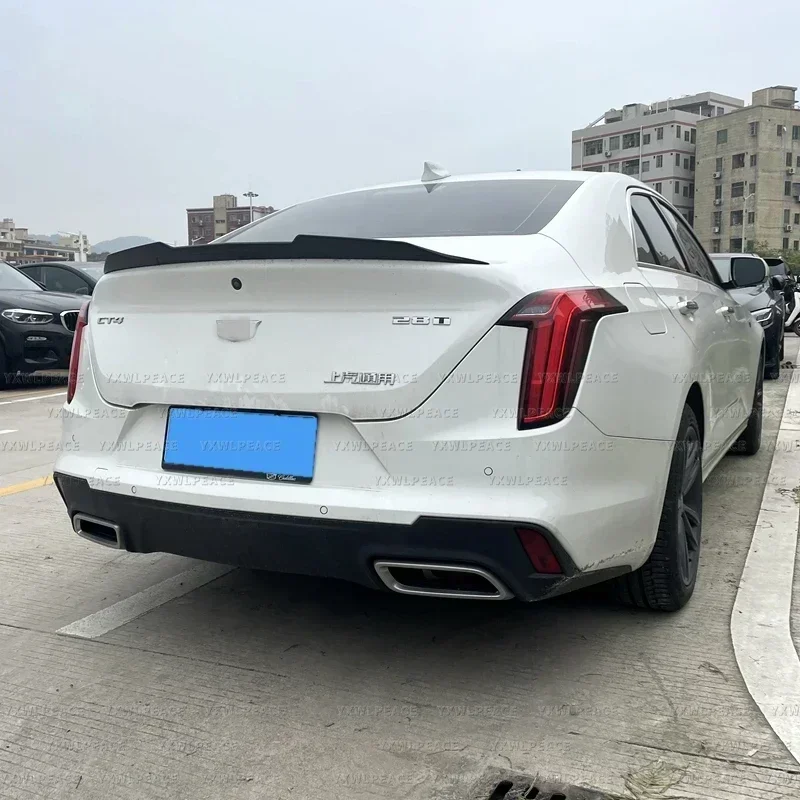 

For Cadillac CT4 2019 2020 2021 2022 2023 Spoiler ABS Material PSM Style Rear Trunk Lip Spoiler Body Kit Accessories