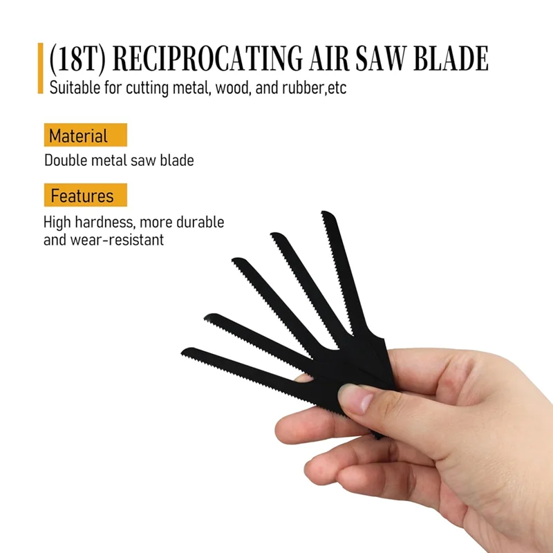 

A58Z 18T Полотна для сабельных пневматических пил 18T Поворотно-поступательные биметаллические пилы Ножовые пилы Инструменты для резки металла, дерева, резины-5