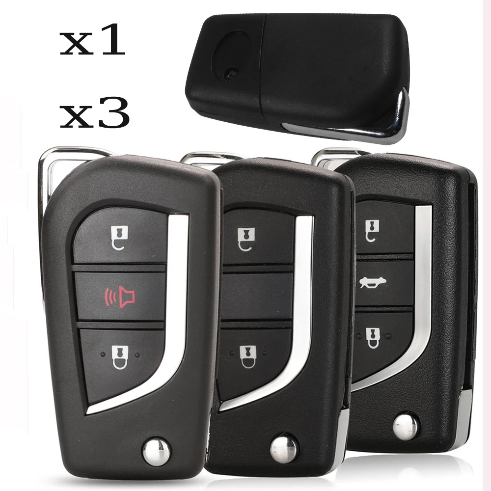 

jingyuqin X1 X3 Remote Folding Car Key Shell For Toyota Corolla RAV4 Before 2013 toy43 toy48 Case Cover