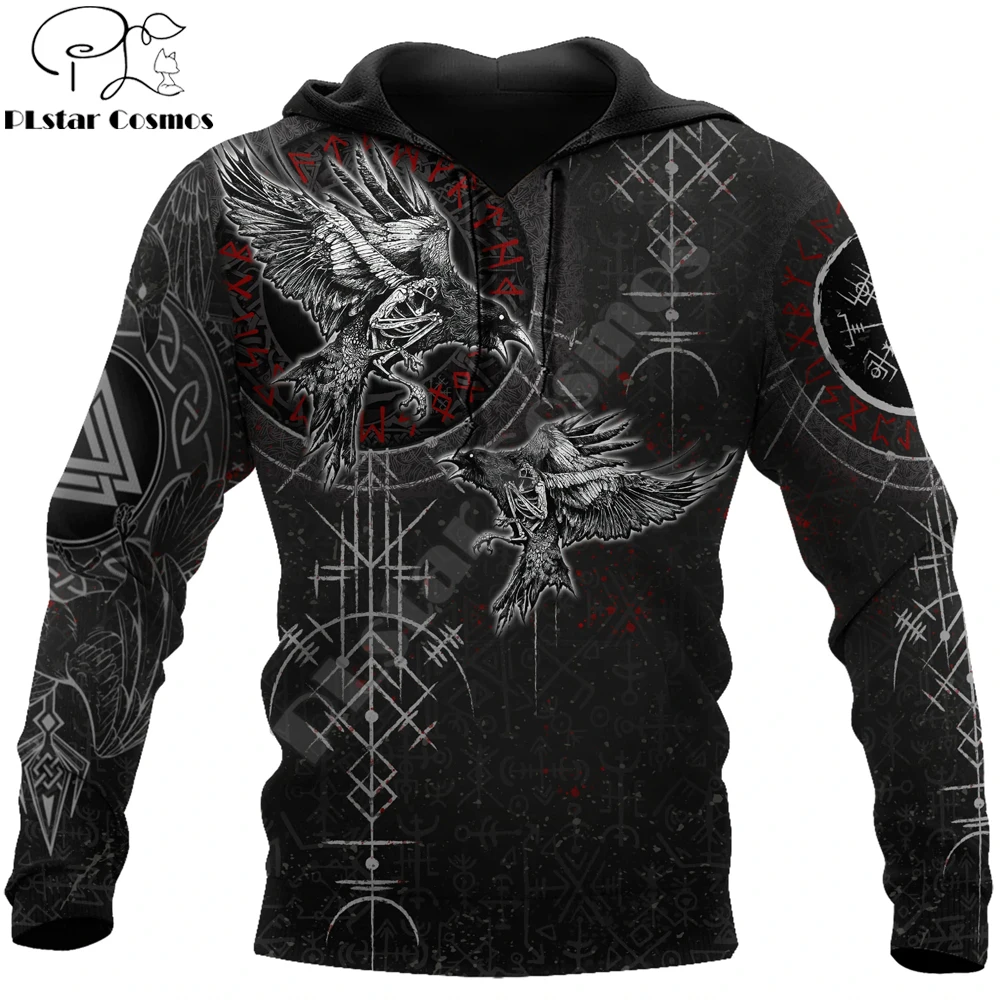 Sudadera con capucha Huginn y Muninn – Estampado 3D Valknut - imagen 5