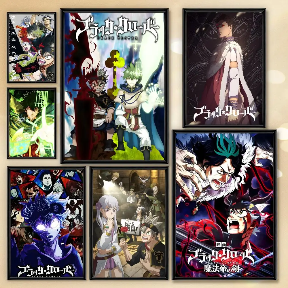 Clover Poster Anime HD Anime Hot Theme Sänger/OST/Film-Wasserdicht Selbstklebend Home B-Schwarz Dekor