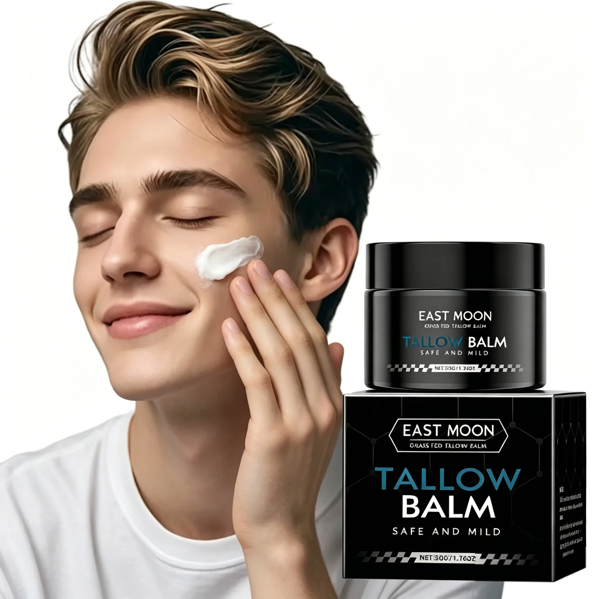 Men's Tallow Balm Firming Fade Fine Lines Anti Wrinkle Moisturizing Non-Greasy Brighten Skin Facial Care Skin Face Cream