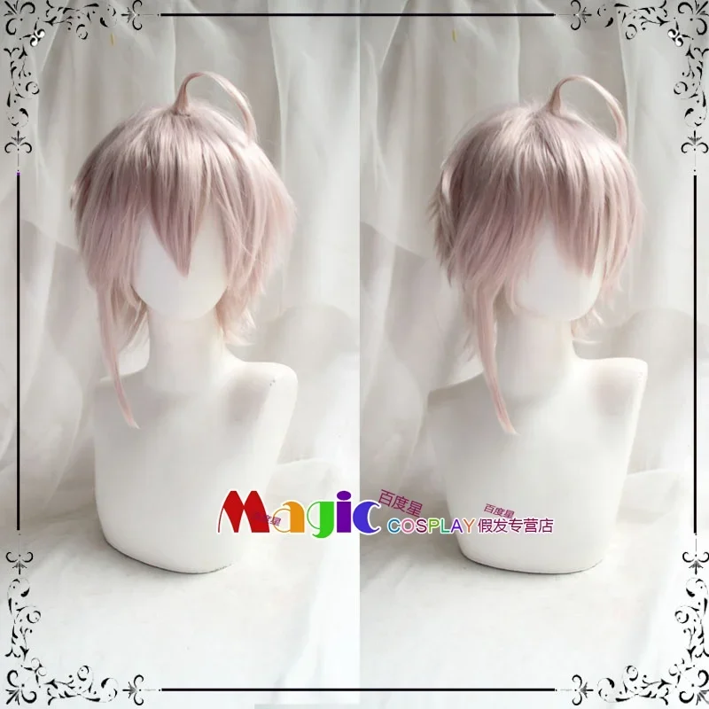 Anime Idolish7 Kujo Tenn Cosplay Wig Light Pink Synthetic Hair Heat Resistance Halloween Role Play