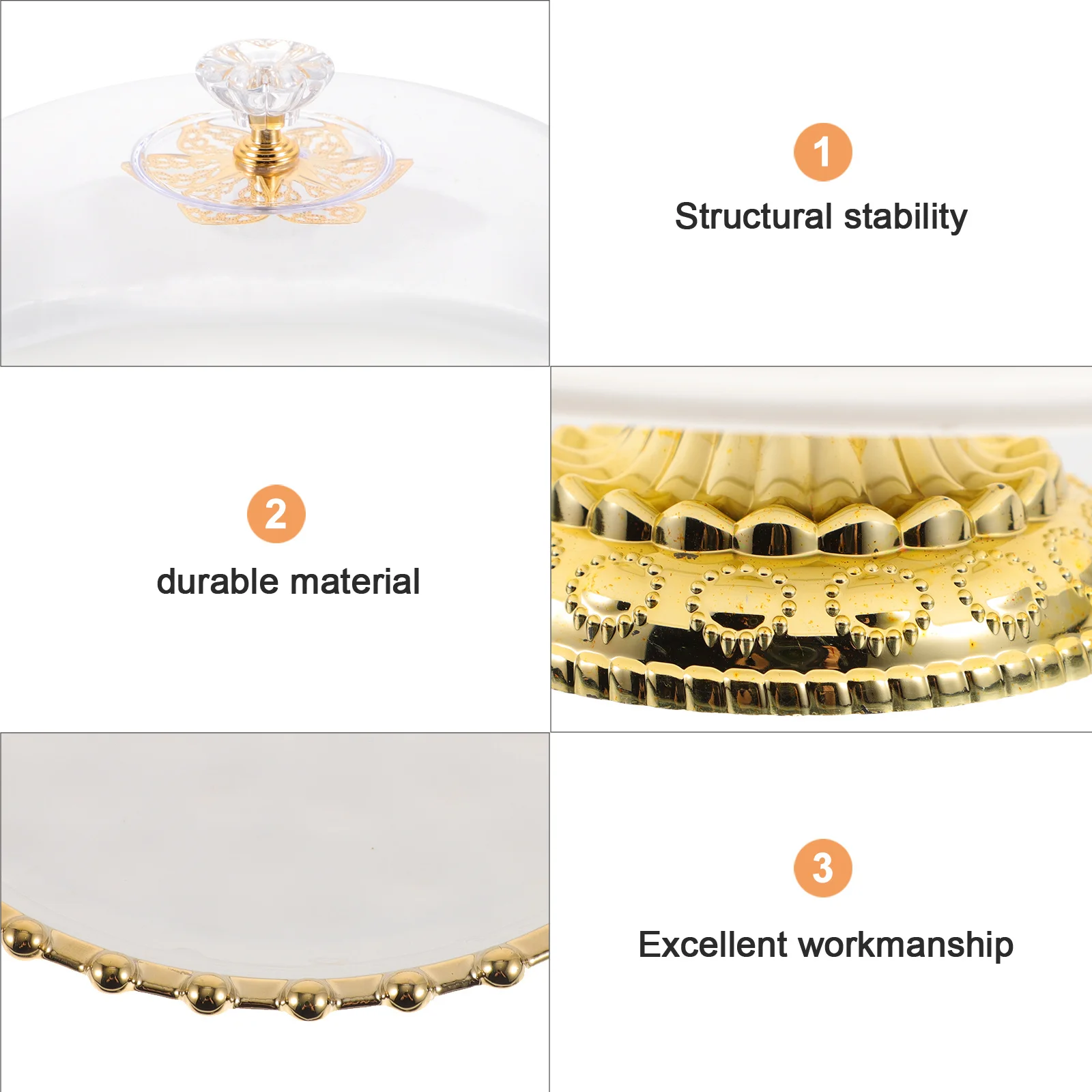 

Dessert Storage Plate High Base Cake Stand Beautiful Workmanship Widely Used in Snacks Cupcakes Muffins Treats Display