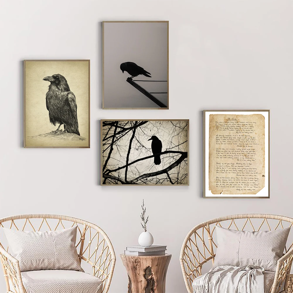 Vintage Raven Art P…