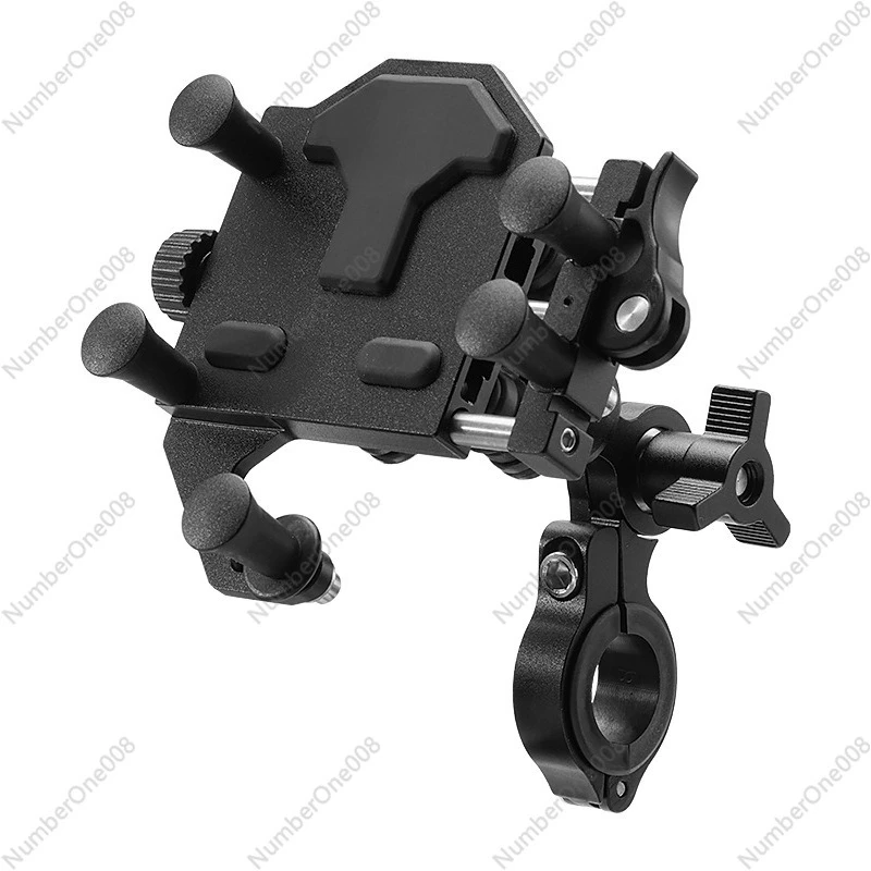 Universal Aluminum Bike Phone Mount, Shockproof Quick-Release Holder for Motorcycle Ebike, Food Delivery Navigation Bracket