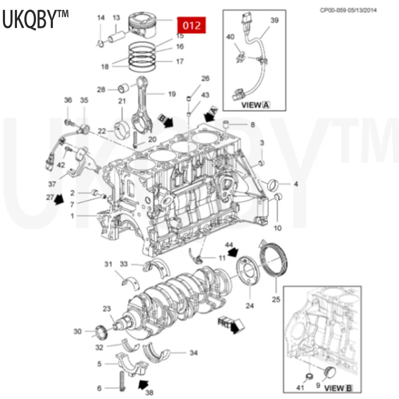 Suitable for Ch ev ro le t Cr uz e 1.6, Bu ic k Ex ce ll e 1.6, piston driven electric vehicle with sales accessories 25191377