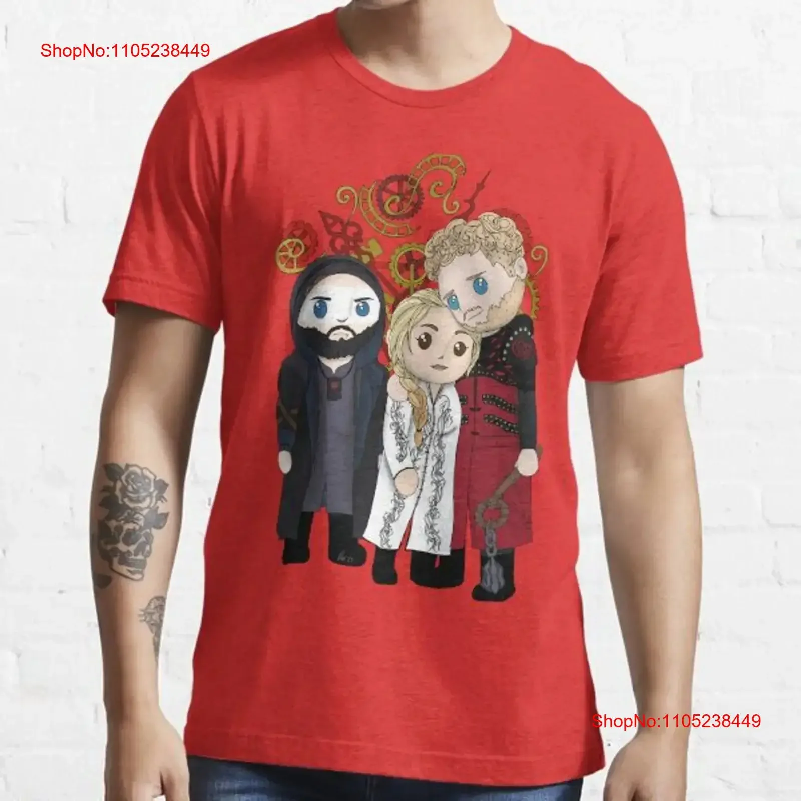 Head for Red T Shirt Halloween CP Curious Pastimes Jhereg Kol Kathrach Elemental vintage Washed Stretched designer clothes