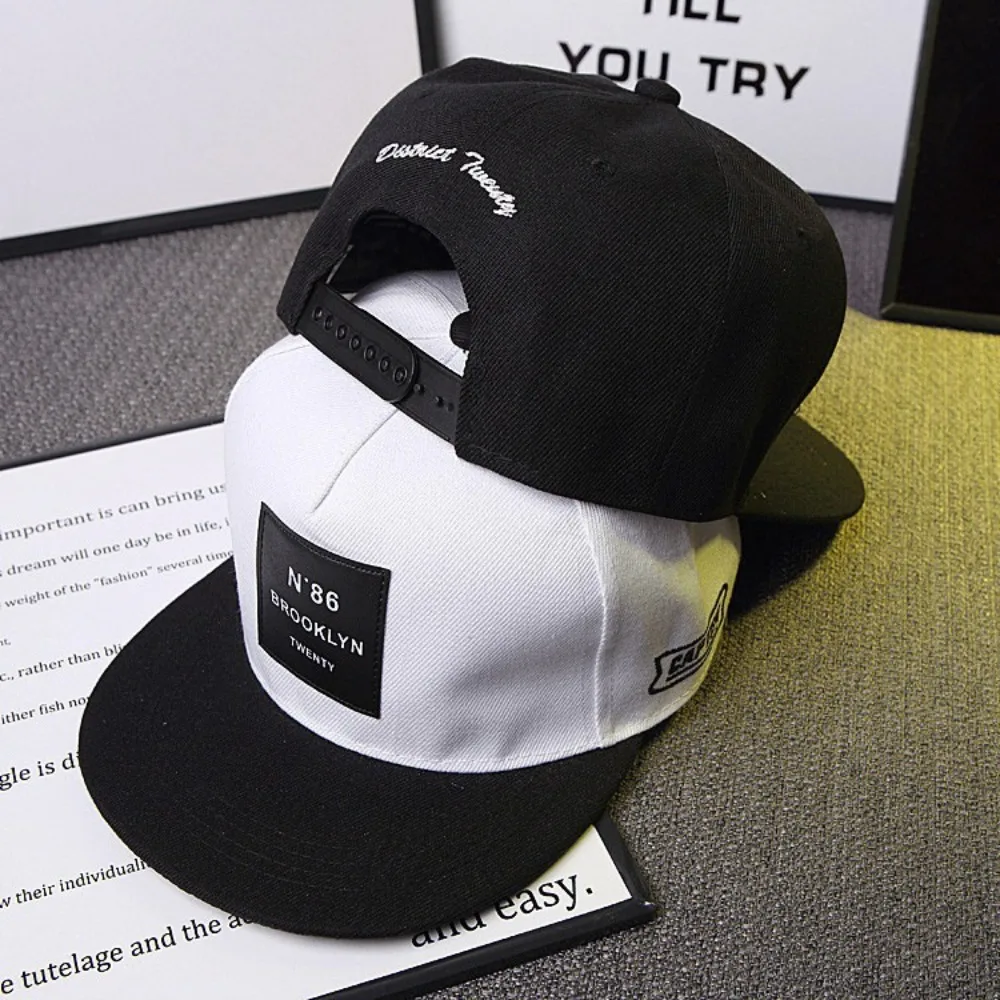 1pcs Cloth Street Dance Hip-Hop Hat for Men and Women Outdoor Flat Edged Baseball Hat, Suitable for Baseball Sports