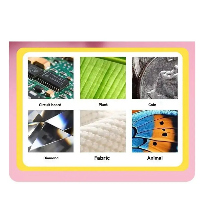 AS96-Children's Electronic Microscope Handheld 500X Magnifying Digital Microscope Educational Science For Kids A