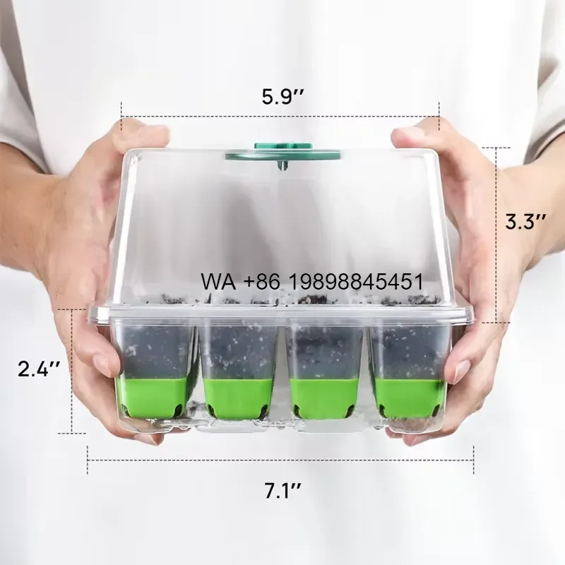 Wmwmnu for Silicone 12 Hole Seed Starting Trays with High Lid Nursery Planting Box Reusable Hole Gardening Germination