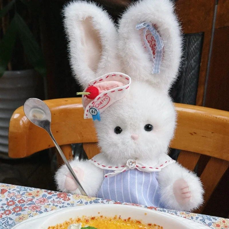 Original kayce urso a pastelaria oceânica chef coelho boneca de segurança calmante animal de pelúcia bonito caixa premium presente de aniversário das meninas