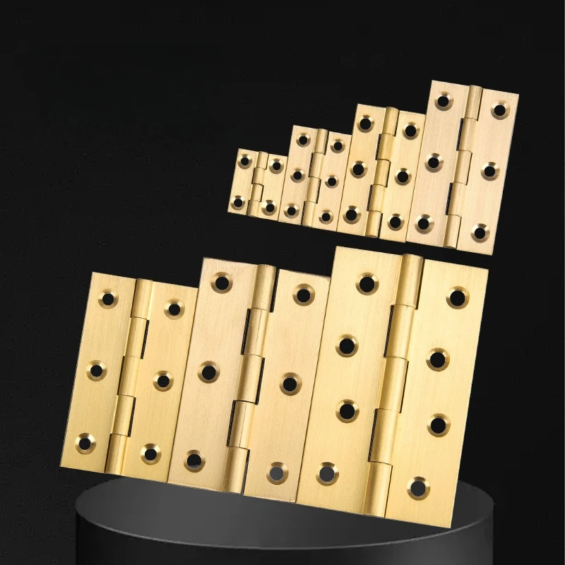 

10 Pcs/Bag Brushed & Sealed Brass Hinges Jewelry Box Door Kitchen Cabinet Door Copper Hinges Small Box Exquisite Hinges